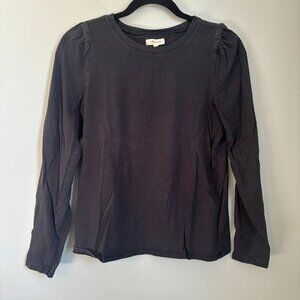 Madewell Long Sleeve T Balck Basic Top